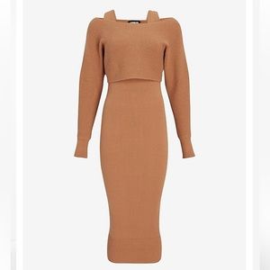 Two piece sweater midi dress